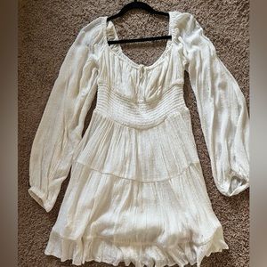L space White dress with gold